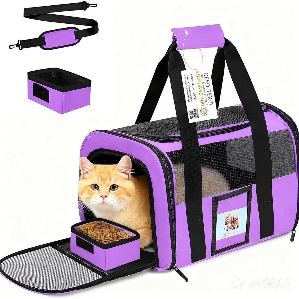 Purple Cat Dog Carrier Pet Carriers Medium Small Cats Dogs Puppies NEW